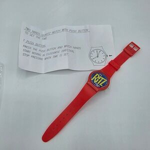 Ritz Unisex vintage Watch Red Promotional It's Ritz Time Retro Advertising OS